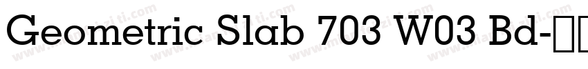 Geometric Slab 703 W03 Bd字体转换